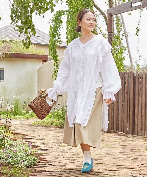 欧州航路 ブラウス シャツ 「欧州航路」フラッフィーロングブラウス 