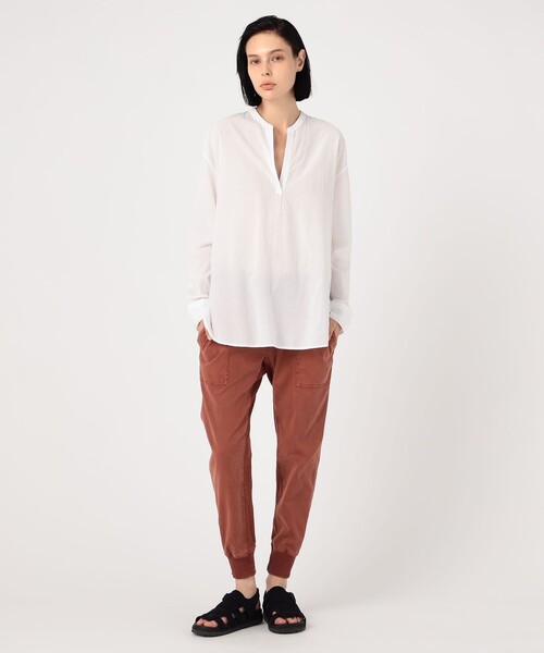 JAMES PERSE シャツ ブラウス コットンローン キーネックシャツ 