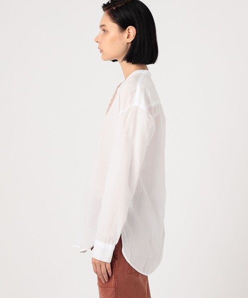 JAMES PERSE シャツ ブラウス コットンローン キーネックシャツ 