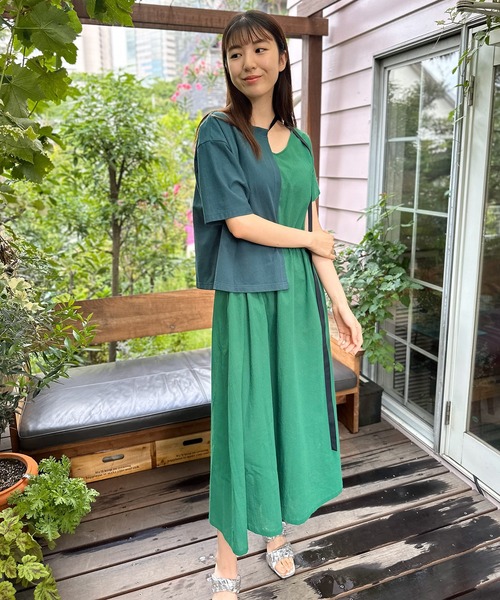 AVIE（アビィ） ワンピース 半袖 ワッシャーTeeセットデザイン