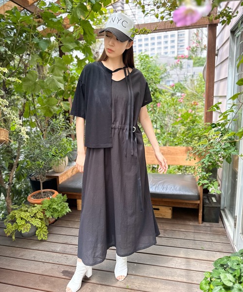 AVIE ワンピース ワッシャーTeeセットデザインワンピース