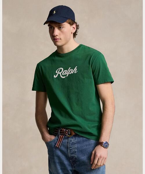 Polo Ralph Lauren★スリム 半袖 クルーネック ロゴ Tシャツ★緑 ポロ ラルフローレン POLO RALPH LAUREN ワンポイント クルー
