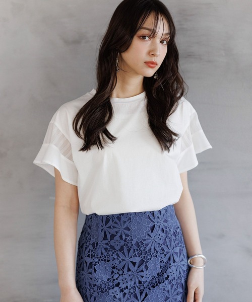 Andemiu（アンデミュウ） tシャツ 「WEB限定」ソデフハクカットソー