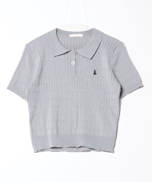 25SS】WOMEN コンビネーションニットポロシャツ ホワイト