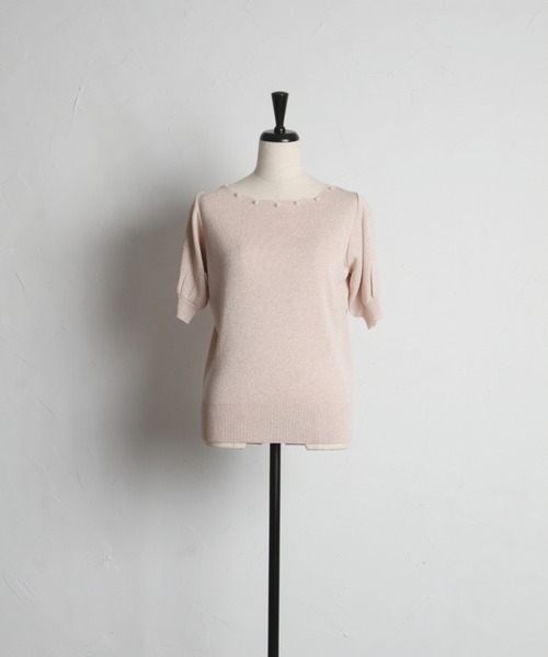tocco closet ニット セーター パール付きスカラネック