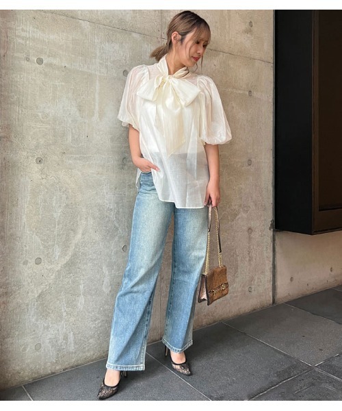ブラウス シャツ 「DESERT ROSE/デザートローズ」many way　シアーパフスリーブブラウス レディース Desert Rose ブラウス シャツ 「DESERT ROSE/デザートローズ