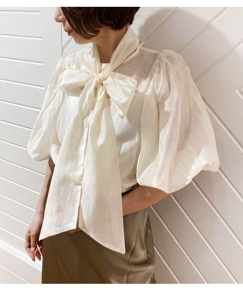 ブラウス シャツ 「DESERT ROSE/デザートローズ」many way　シアーパフスリーブブラウス レディース Desert Rose ブラウス シャツ 「DESERT ROSE/デザートローズ