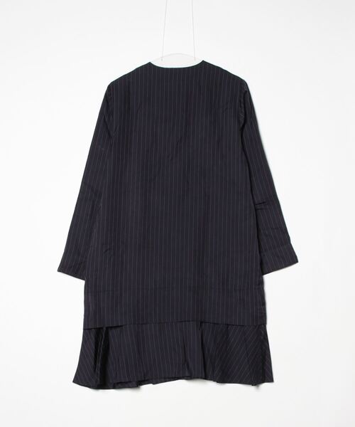 TOGA PULLA」 ストライプ柄長袖ワンピース 36 ネイビー レディース 