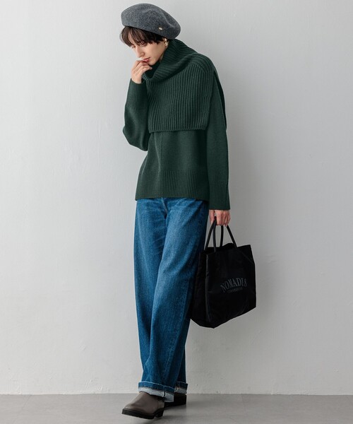 23区 ニット セーター 「洗える」カシミヤブレンド クルーネック