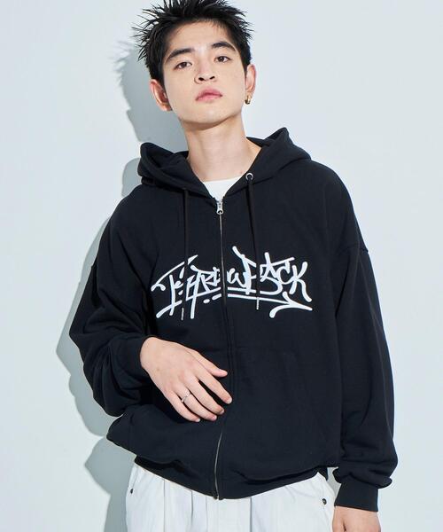 Sプラス ロゴワッペンパーカー WEGO パーカー WEGO/「25年春夏新作」ワッペンロゴZIPパーカー