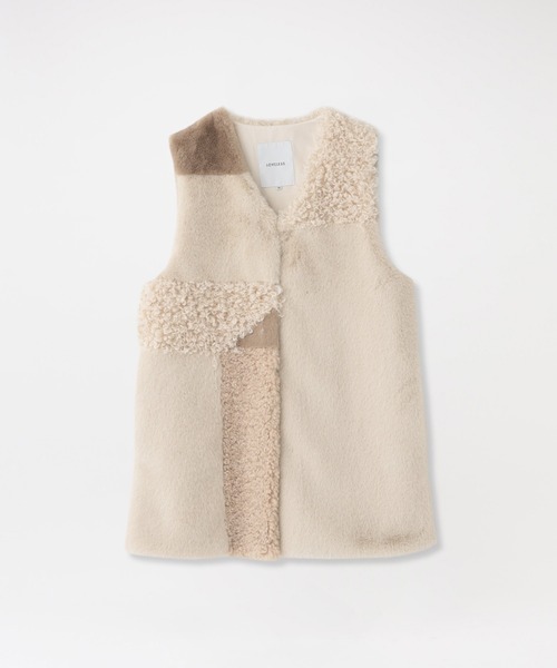 LOVELESS（ラブレス） ベスト ジレ ブロッキングファーコンビベスト