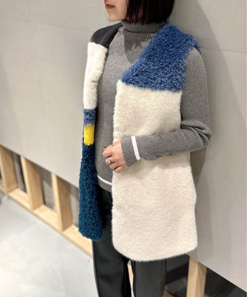 LOVELESS（ラブレス） ベスト ジレ ブロッキングファーコンビベスト