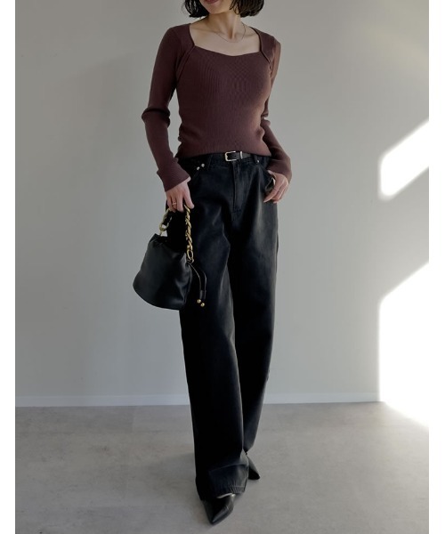 Re:EDIT（リエディ） ニット セーター ハートネックニットトップス