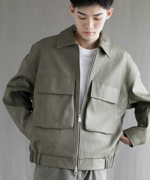 アイモハ（aimoha）/【aimoha neo】レザージャケット aimoha（アイモハ） ブルゾン アウター 「aimoha neo」Fake Leather