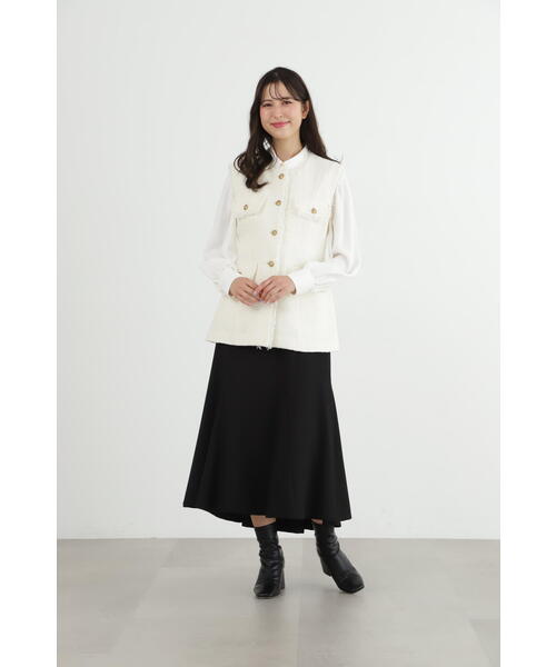 JILL STUART スカート ダブルクロスマチフレアスカート