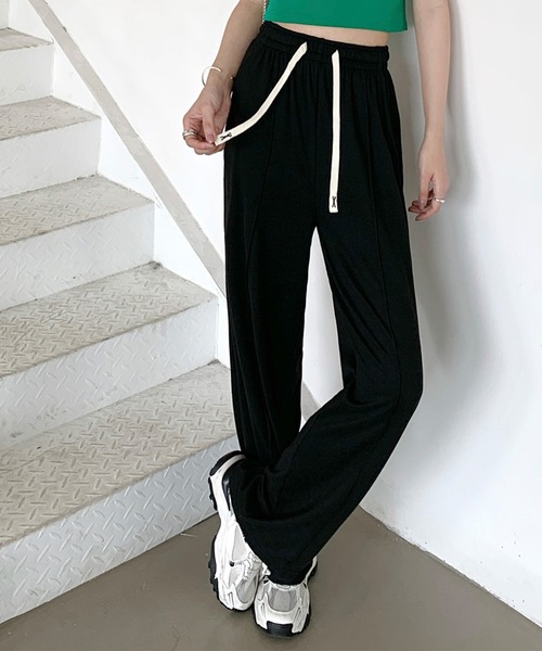 ピンタックスラブストレートパンツ crewre online shop / ピンタックスラブストレートパンツ