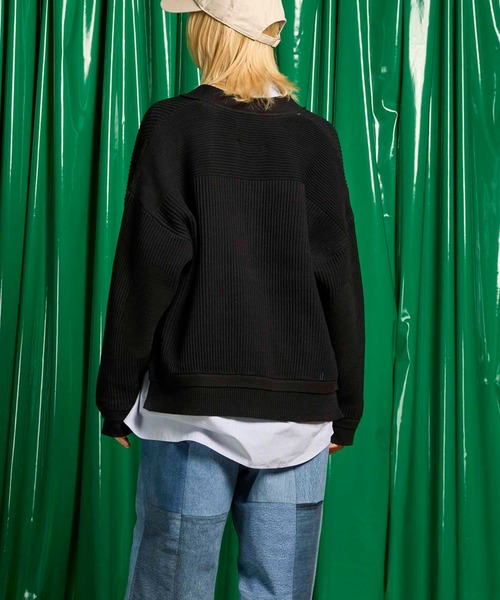 2023 AW MAISON SPECIAL デニム カーディガン UNISEX》Cut Off Denim Prime-Over Stand Collor Alien Blouson