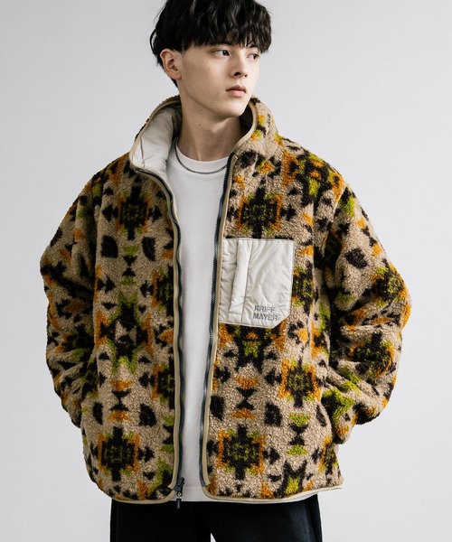 KRIFF MAYER（クリフメイヤー） ブルゾン アウター キルト×柄ボア