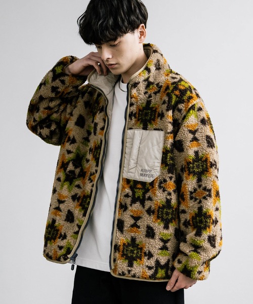 KRIFF MAYER（クリフメイヤー） ブルゾン アウター キルト×柄ボア