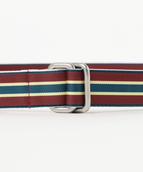 BEAMS+（ビームスプラス） ベルト グログラン ダブルリング ベルト