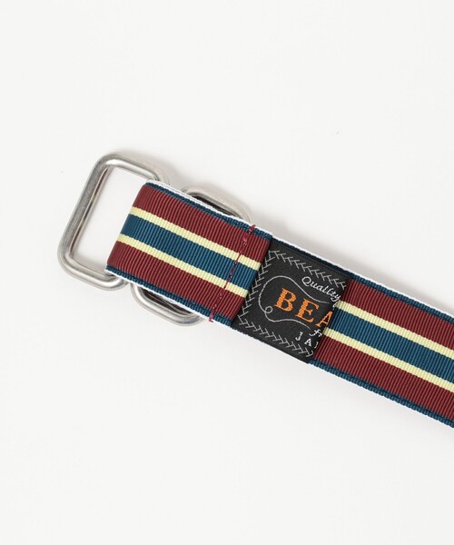 BEAMS+（ビームスプラス） ベルト グログラン ダブルリング ベルト