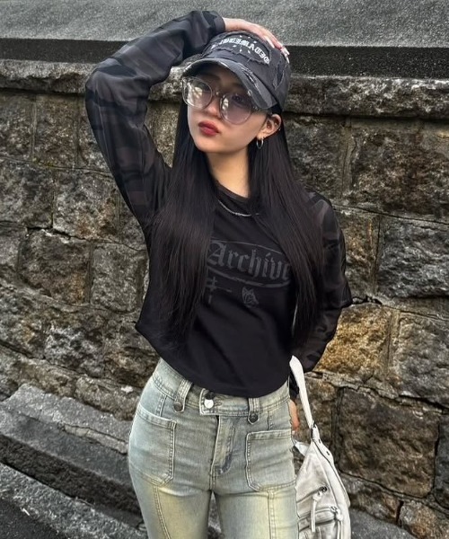 tシャツ A'GEM/9 × .kom 「ROMANTIC CROWN/ロマンティック クラウン」ARCHIVE RAGLAN L/S /アーカイブラ ROMANTIC CROWN tシャツ A'GEM/9 × .kom 「ROMANTIC CROWN