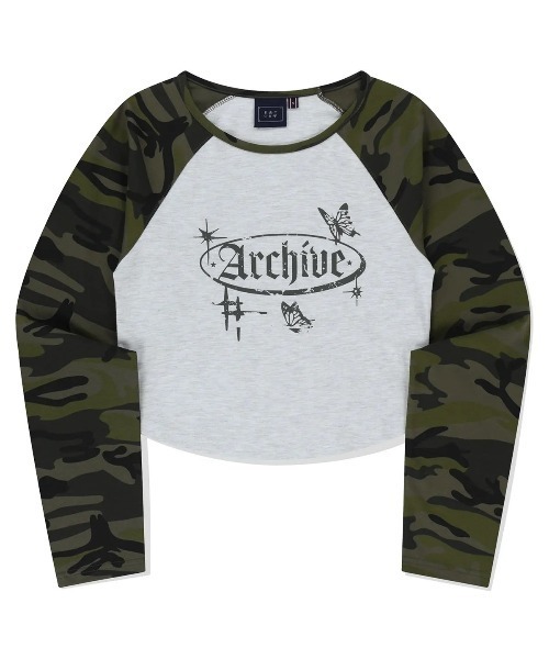 tシャツ A'GEM/9 × .kom 「ROMANTIC CROWN/ロマンティック クラウン」ARCHIVE RAGLAN L/S /アーカイブラ ROMANTIC CROWN tシャツ A'GEM/9 × .kom 「ROMANTIC CROWN