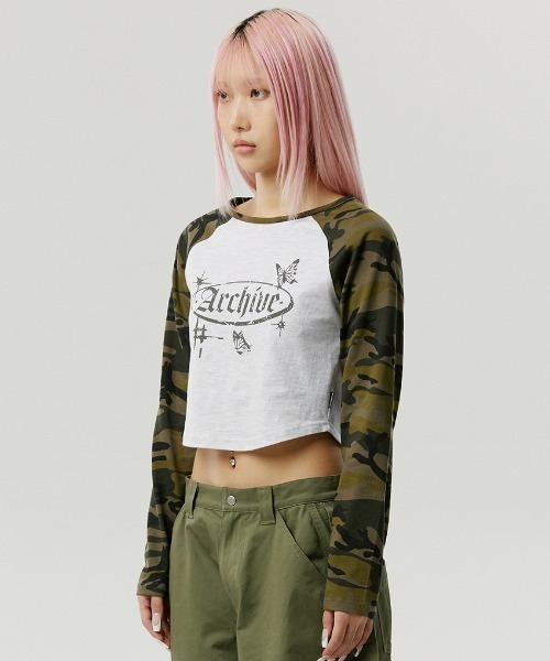 tシャツ A'GEM/9 × .kom 「ROMANTIC CROWN/ロマンティック クラウン」ARCHIVE RAGLAN L/S /アーカイブラ ROMANTIC CROWN tシャツ A'GEM/9 × .kom 「ROMANTIC CROWN