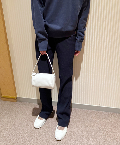 エディットフォールル　ラメリブニットパンツ　ブラウン EDIT. FOR LULU パンツ ラメリブニットパンツ レディース