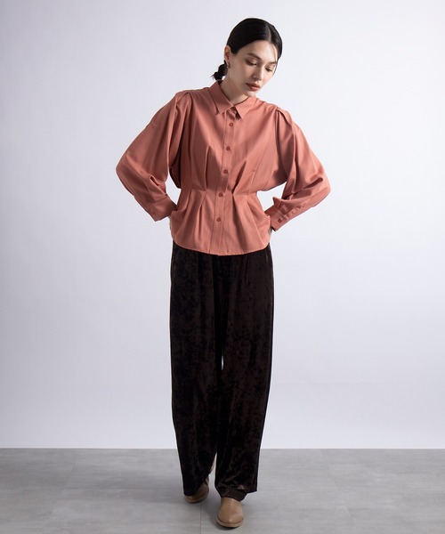 「MAISON BREEZE」 イージーパンツ FREE ブラウン レディース_画像2