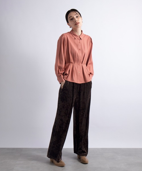 「MAISON BREEZE」 イージーパンツ FREE ブラウン レディース_画像3