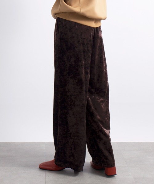 「MAISON BREEZE」 イージーパンツ FREE ブラウン レディース_画像4