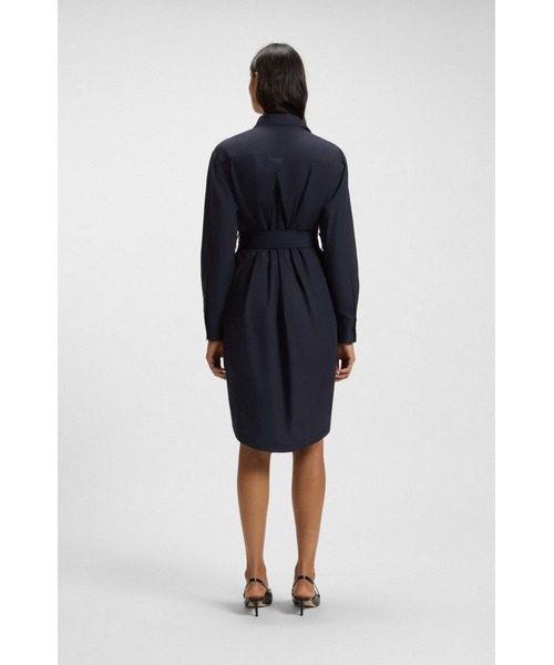 BOSS（HUGO BOSS） ワンピース ミディレングスドレス コットン