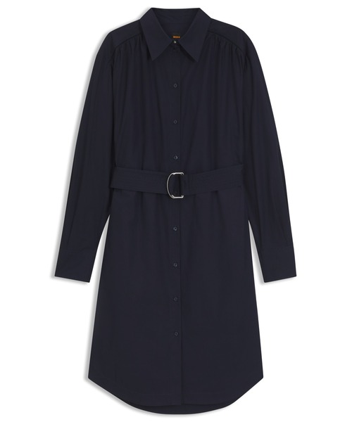 BOSS（HUGO BOSS） ワンピース ミディレングスドレス コットン