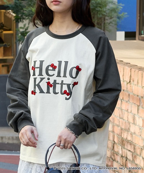 sanrio tシャツ 「HELLO KITTY」別注 ハローキティ リボン刺繍