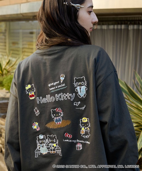 sanrio tシャツ 「HELLO KITTY」別注 ハローキティ リボン刺繍