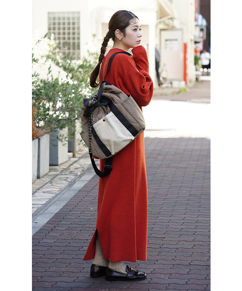 zootie（ズーティー） ニットワンピース - オレンジ レディース