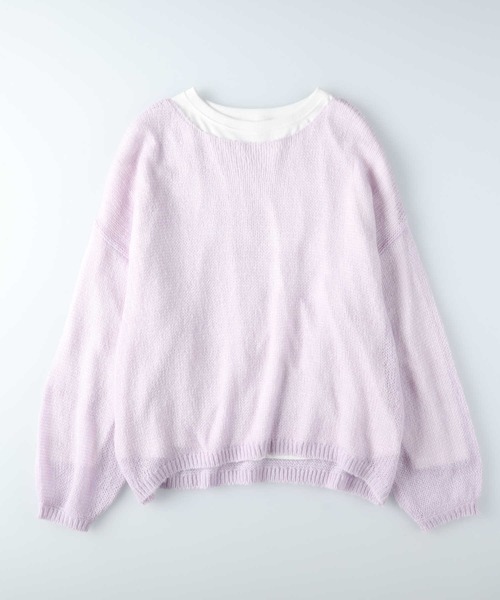 「HONEYSUCKLE ROSE」 長袖ニット LARGE ピンク レディース_画像6