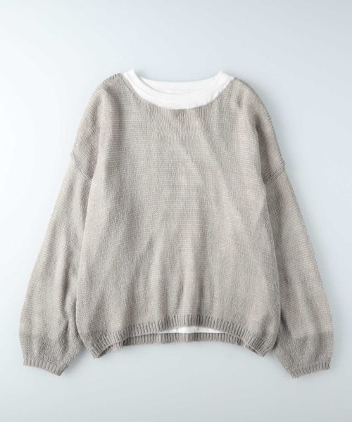 「HONEYSUCKLE ROSE」 長袖ニット LARGE ピンク レディース_画像7