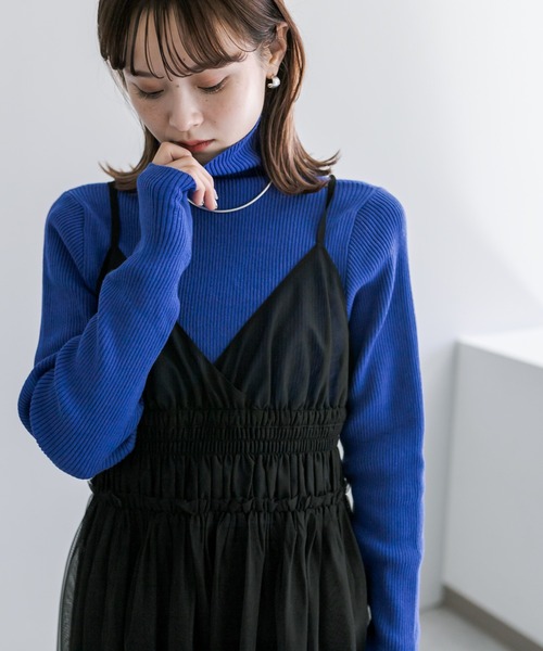 「mystic」 タートルネックニット FREE アイボリー レディース_画像3