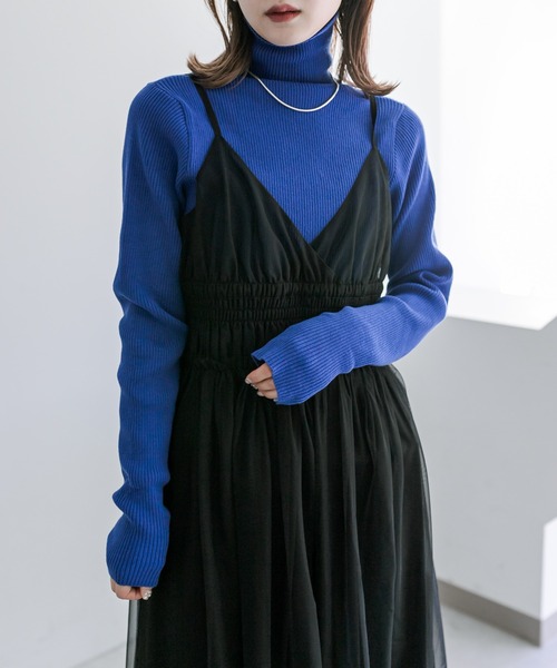 「mystic」 タートルネックニット FREE アイボリー レディース_画像4