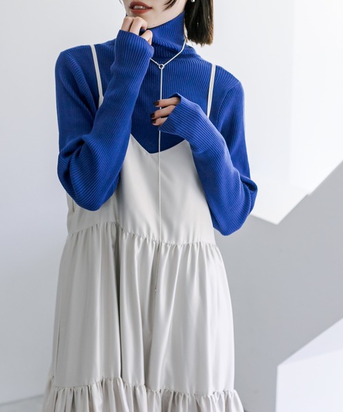 「mystic」 タートルネックニット FREE アイボリー レディース_画像8