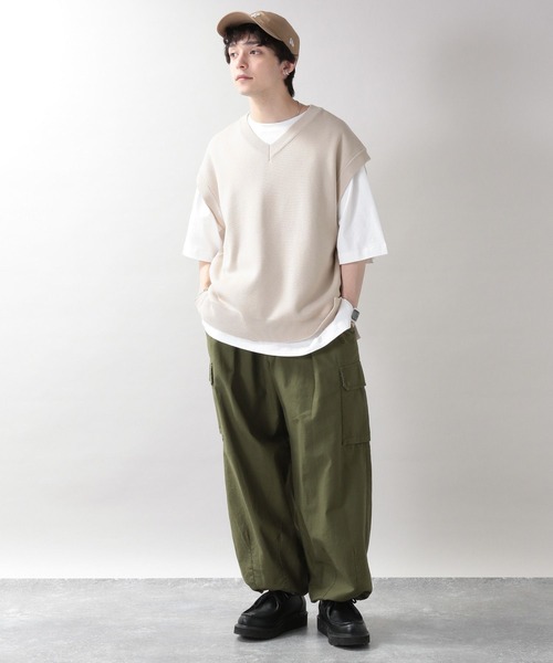 「RAGEBLUE」 ノースリーブニット LARGE ピンク メンズ