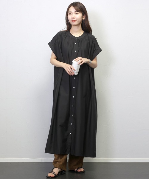Aletta vita ワンピース コットンポプリン前開きロング