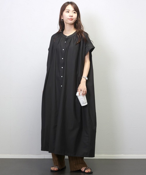DT☆WEEKEND MAX MARA「TAY」コットンポプリン ロングワンピース Aletta vita ワンピース コットンポプリン前開きロング