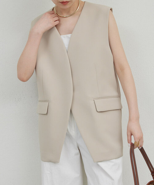着用3.4回‼️美品☆GALENA のジレ☆ベージュ