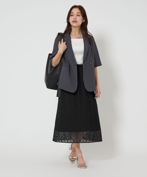 【未使用品】green label relaxing   タイトスカート セール】カット ジャカード タイト スカート（スカート）｜green