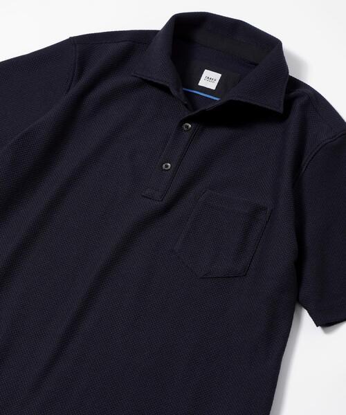 TAKEO KIKUCHI ポロシャツ メンズM 黒×黄ライン