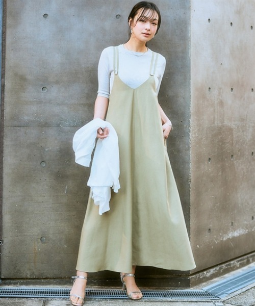 OZZ キャミソールワンピース 高身長 カットジョーゼットキャミソールワンピース（トールサイズ