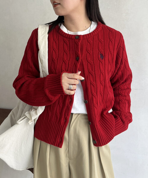 U.S. POLO ASSN.（ユーエスポロアッスン） ニットカーディガン FREE